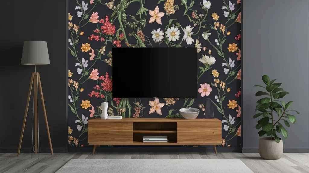 Fototapeta na ścianie za telewizorem