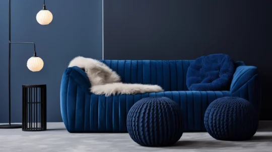 Aranżacje salonu z granatową sofą lub narożnikiem