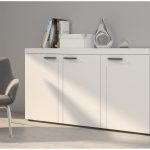 Komoda Rumba trzydrzwiowa biała