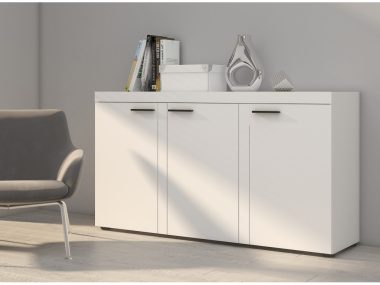 Komoda Rumba trzydrzwiowa biała