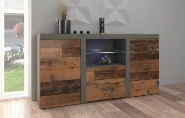 Komoda Rumba dwudrzwiowa z szufladami old matera