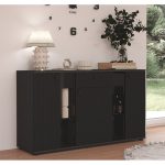 Komoda Salsa trzydrzwiowa z szufladą czarna