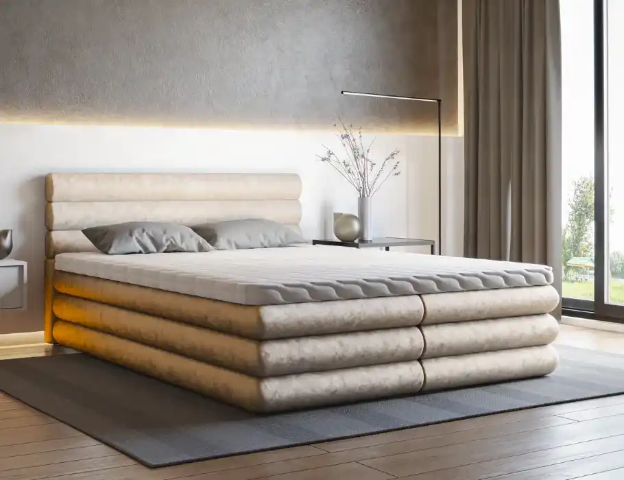 Szare ściany w sypialni