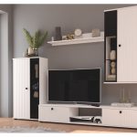 Nowoczesna meblościanka biała Salsa Lamele