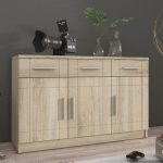 Komoda Paris trzydrzwiowa z szufladami dąb sonoma