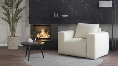 Fotel Lambi kremowy boucle