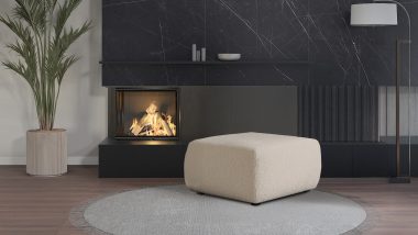 Pufa Lambi ciemnokremowa boucle