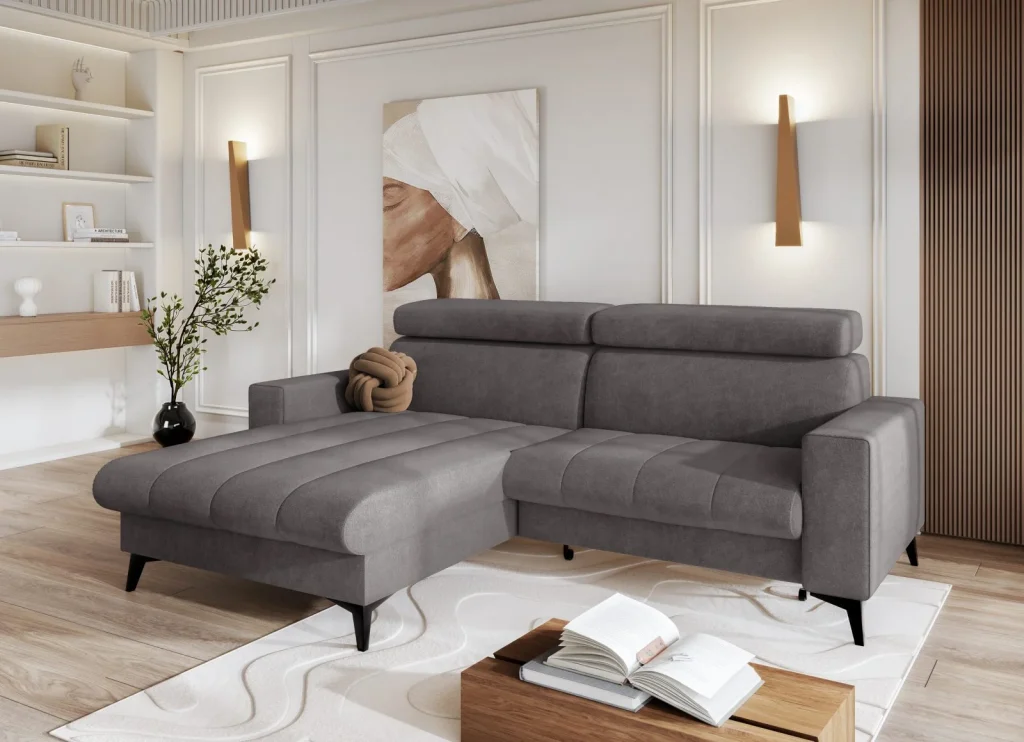 Rogówka na kształt litery L ciemnoszara