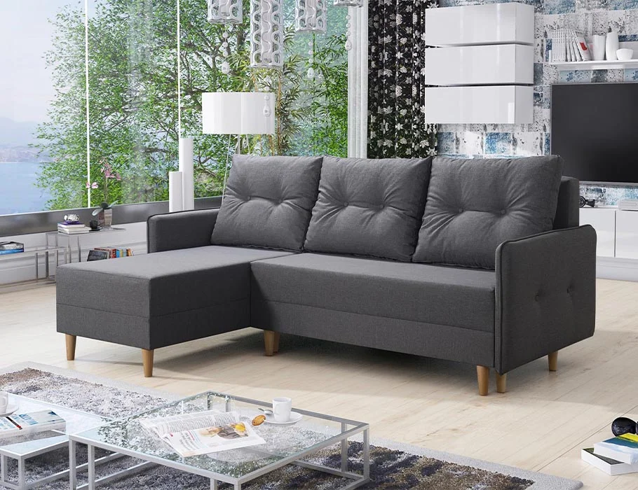 Klasyczny mały narożnik do kawalerki