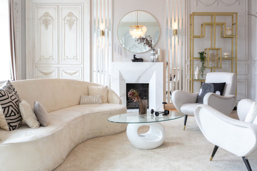 Salon w stylu glamour