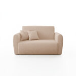 Amerykanka z funkcją spania Lana z pojemnikiem na pościel beżowa boucle