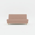 Wersalka z funkcją spania Luna z pojemnikiem na pościel beżowy sztruks