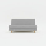 Wersalka z funkcją spania Luna z pojemnikiem na pościel szary sztruks