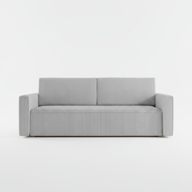 Kanapa z funkcją spania Mimir z pojemnikiem na pościel szary sztruks