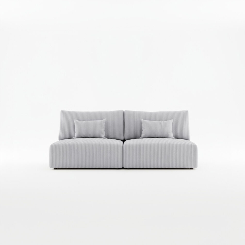 Kanapa z funkcją spania Modulo z pojemnikiem na pościel szary sztruks