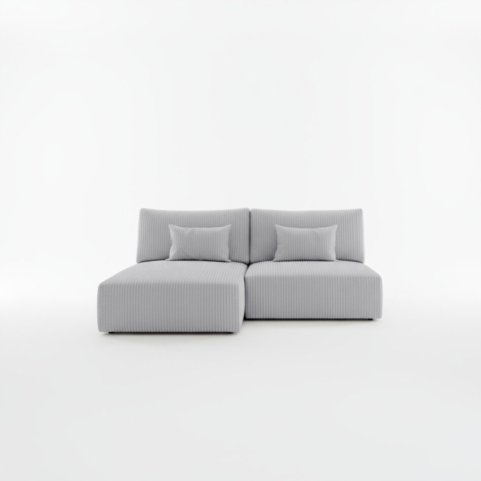 Narożnik z funkcją spania Modulo uniwersalny L-kształtny z pojemnikiem na pościel szary sztruks